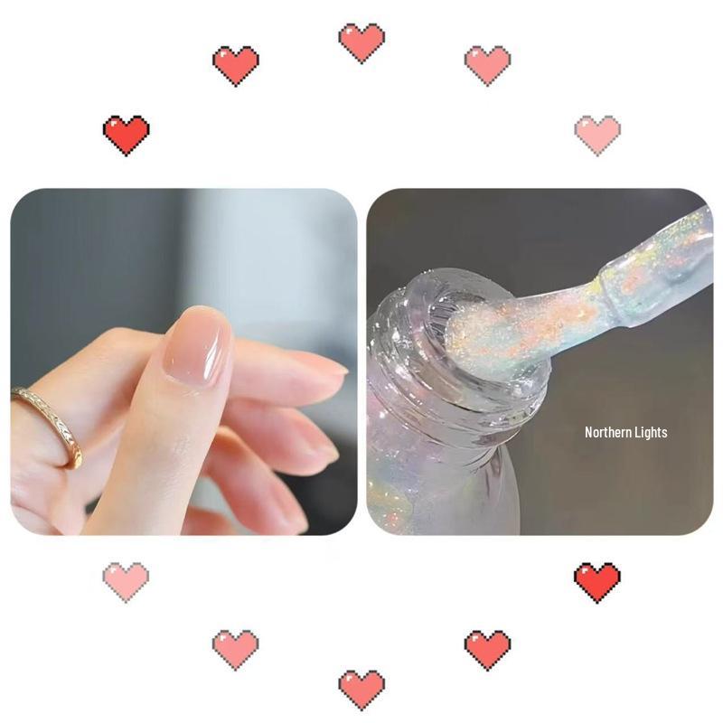 Снимаемый без запаха лак для ногтей на водной основе - Быстросохнущий, Не требует сушки в лампе, Ледяной прозрачный сплошной нюдовый цвет для студентов