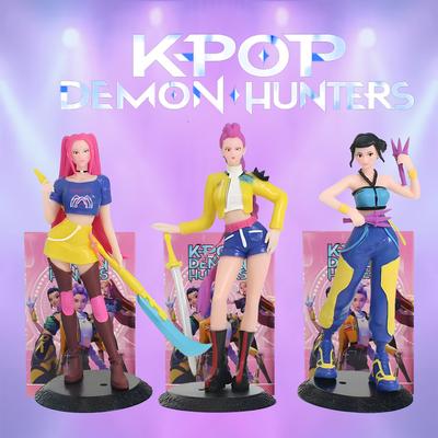 Набор аниме-экшн-фигурок K-Pop Demon Hunters 18 см - Коллекционные куклы Руми Зои Мира - Мультяшные рисунки Девичья группа Kpop Фигурки