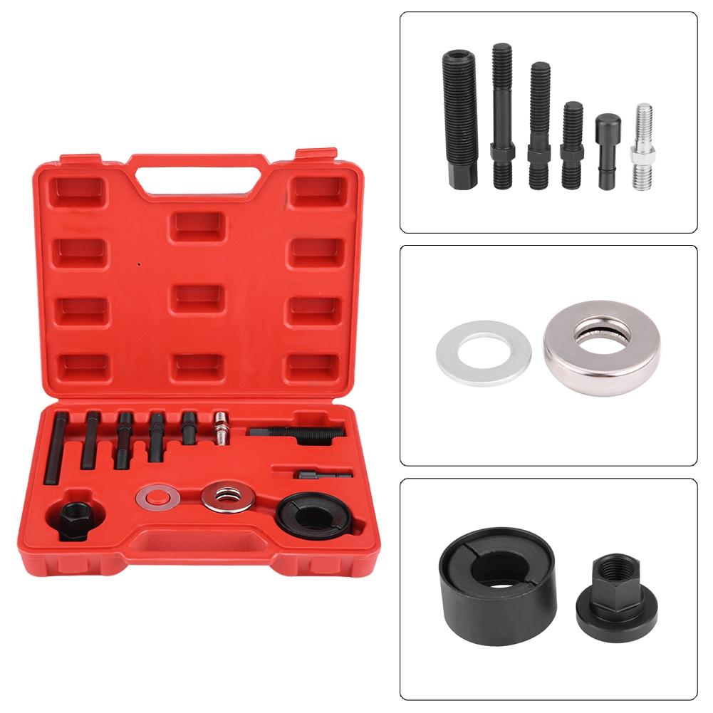 12pc Pulley Puller Remover Installer Set for GM Chrysler Ford Power Steering Alternators