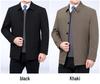 Men's Autumn/Winter Cotton Lapel Jacket - Warm, Business Casual, Button-Up Style for Middle-Aged & Elderly