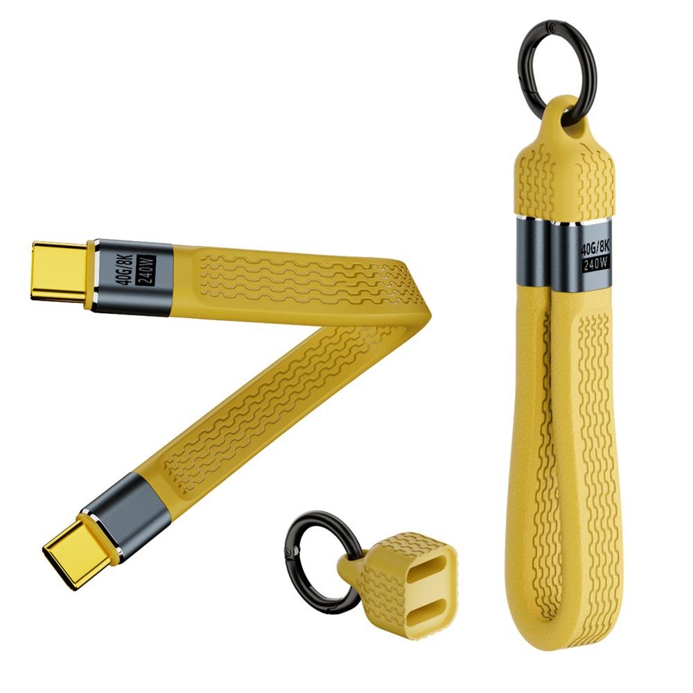 Универсальный USB4 Type-C кабель 40 Гбит/с, PD 240 Вт, короткий USB-C кабель для передачи данных, чип E-marker, гибкая мягкая плата, вывод видео