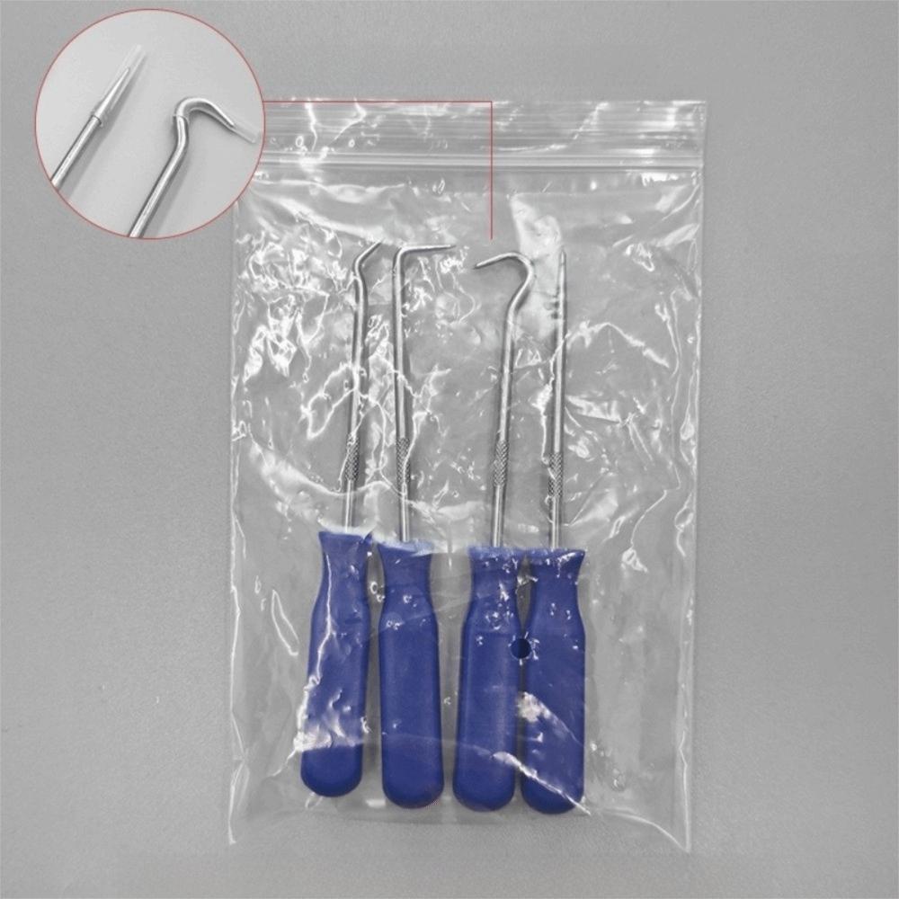 4PCS Stainless Steel Car Pick Hook Set ABS Handle Oil Seal Puller  Maintenance Technician