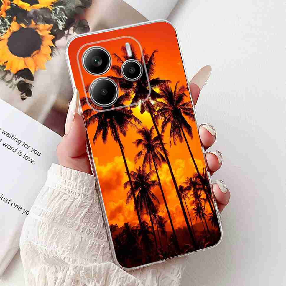 Чехол для Xiaomi Redmi Note 14 Pro 5G, красивый чехол с цветочным сердцем, мягкий силиконовый корпус для Redmi Note 14 Note14 4G, чехол