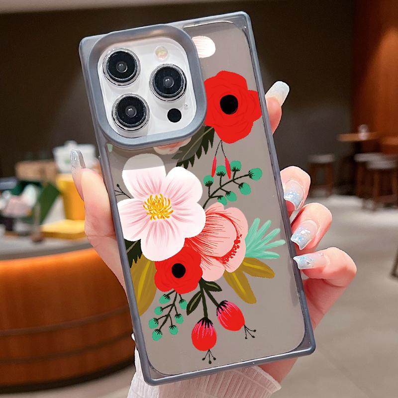 Роскошный прозрачный чехол с принтом пиона для iPhone 16 Pro Max 15 Plus 14 Pro 13 12 11, силиконовый противоударный мягкий прозрачный чехол из ТПУ