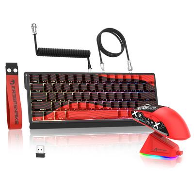 MAMBASNAKE x ATTACK SHARK Клавиатура и мышь с быстрым триггером 8K Игровая клавиатура и мышь RT Магнитная 3 Магнитная клавиатура PAW3311 Мышь 60 г RGB Магнитная