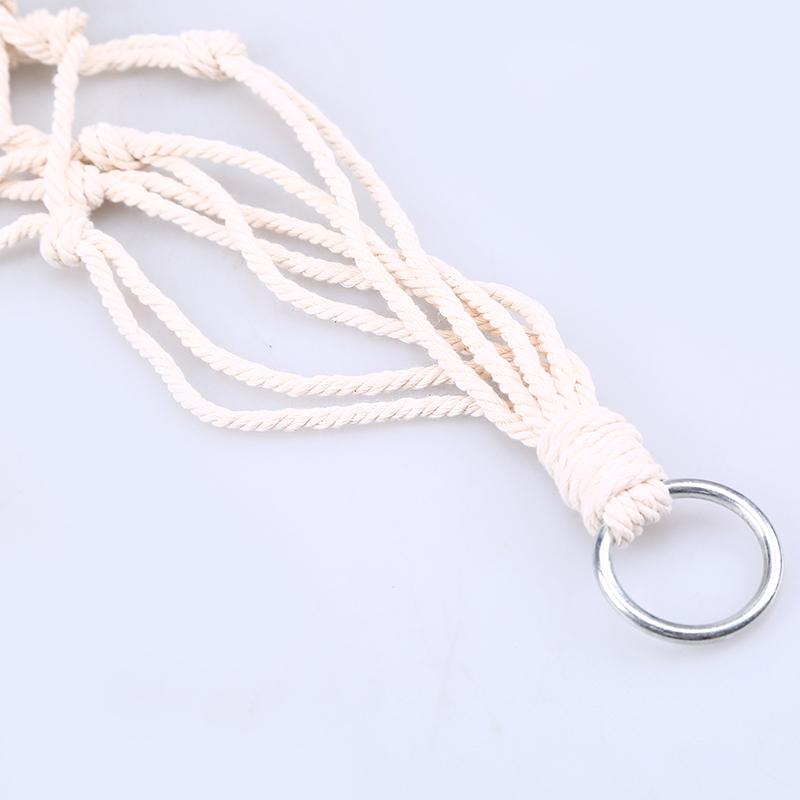 Подвесная корзина в технике макраме, держатель для растений, держатель для горшка ручной работы, плетеный из джутовой веревки, цветочные горшки для сада, украшение