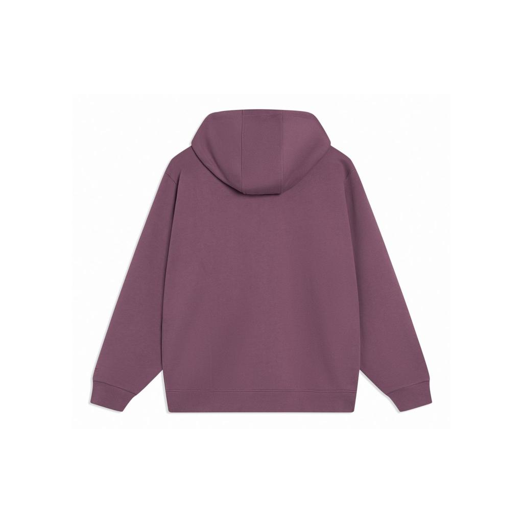 LiNing Solid Color Zip-Up Long Sleeve Sweatshirt Men Tops Vintage-Rose-Red AWDT071-8