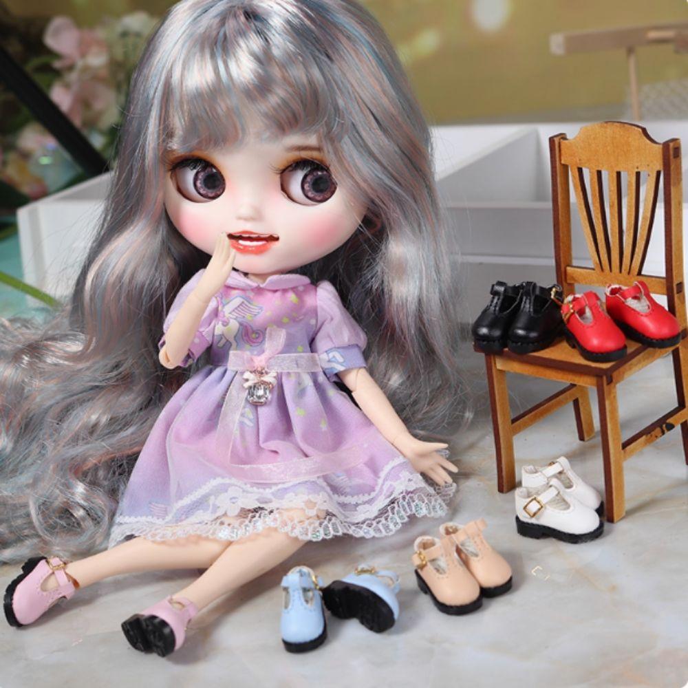 Dress Up OB22 OB24 Shoes Cute Outfit Doll Leather Shoes Girls Gift For Blyth Doll Shoes DIY Toy