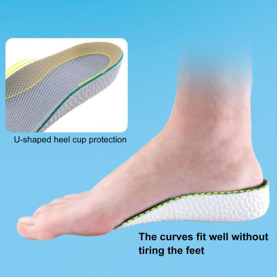 1 Pair Orthopedic Insoles Height Increase Arch Support Insoles Breathable Odor-free Height Boosters Invisible Height Enhancer