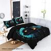 Animal Gothic Style Bed Sheets Set Black Cat Moon Luxurious Duvet Cover Twin Full Size Comforter Sets Home Decor Bed Linen Set