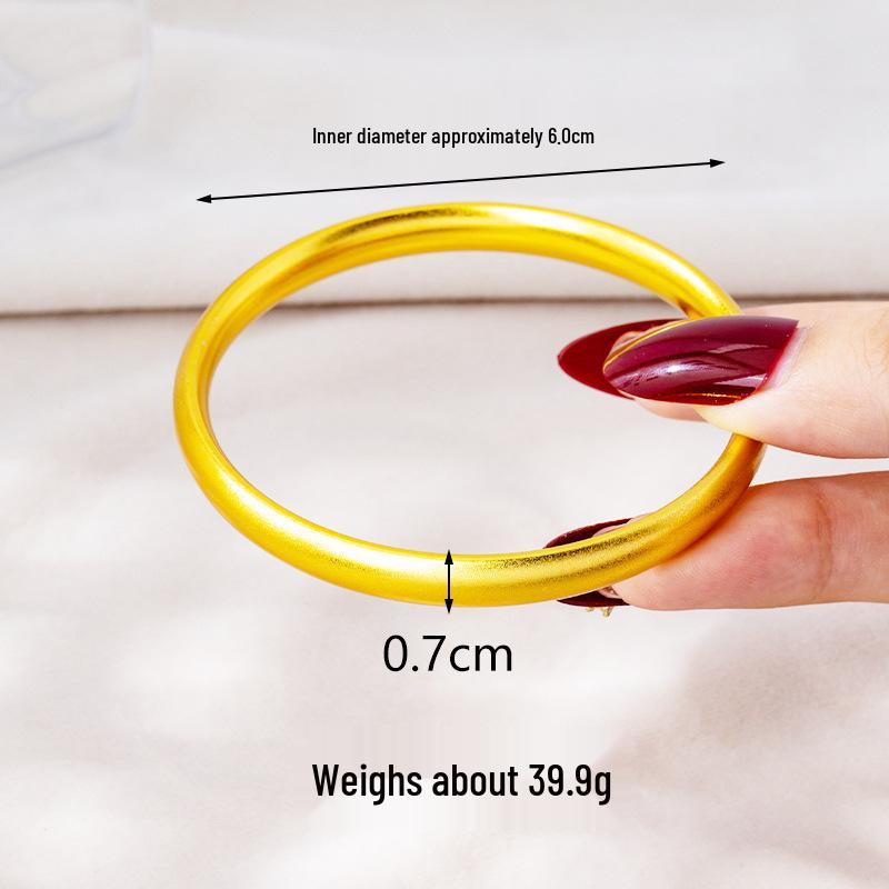 Винтажный матовый браслет-лоафер: Браслет из вьетнамского песочного золота в национальном стиле с устойчивым сохранением цвета