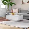 VidaXL Coffee Table, Side Table, End Table, Living Room Furniture, Home Interior, Modern, White Wood 804175