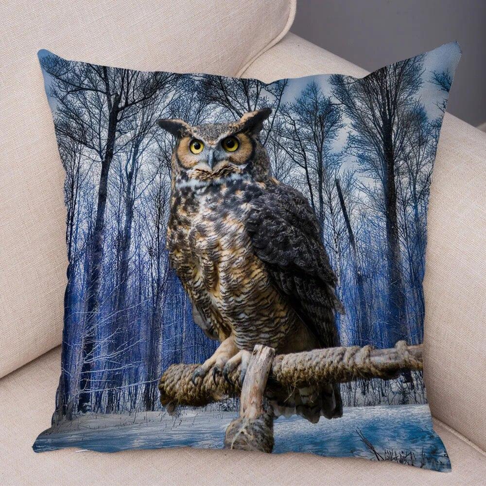 Наволочка с милыми животными, дикая сова, декоративная наволочка для дивана, домашняя детская комната