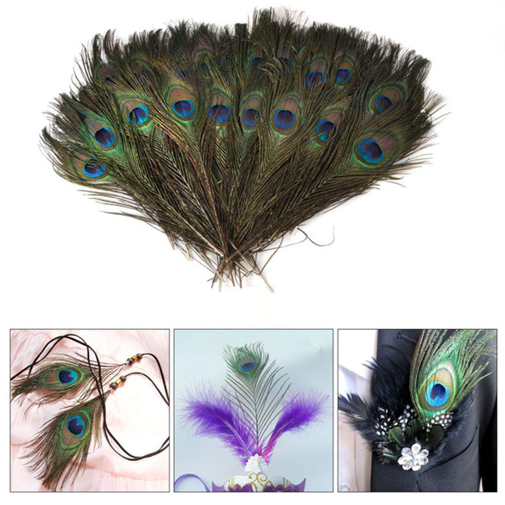 Useful Clothes Decals DIY Party Decor Natural Plume Peacock Eye Feathers Tail Artwork Ornaments