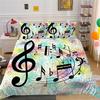 Пододеяльник Наволочка Набор из трех предметов Полиэстер Музыкальный символ Цифровая печать