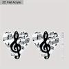 2D Плоский узор из музыкальных нот Акриловый материал Серьги-подвески Рождественский подарок на День благодарения