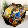 1pc Beauty and the Beast Auto Open Close Umbrella, Portable 3-Fold Design with 8-Bone Iron Frame, Outdoor Umbrella for Fans, Travelers, Dail