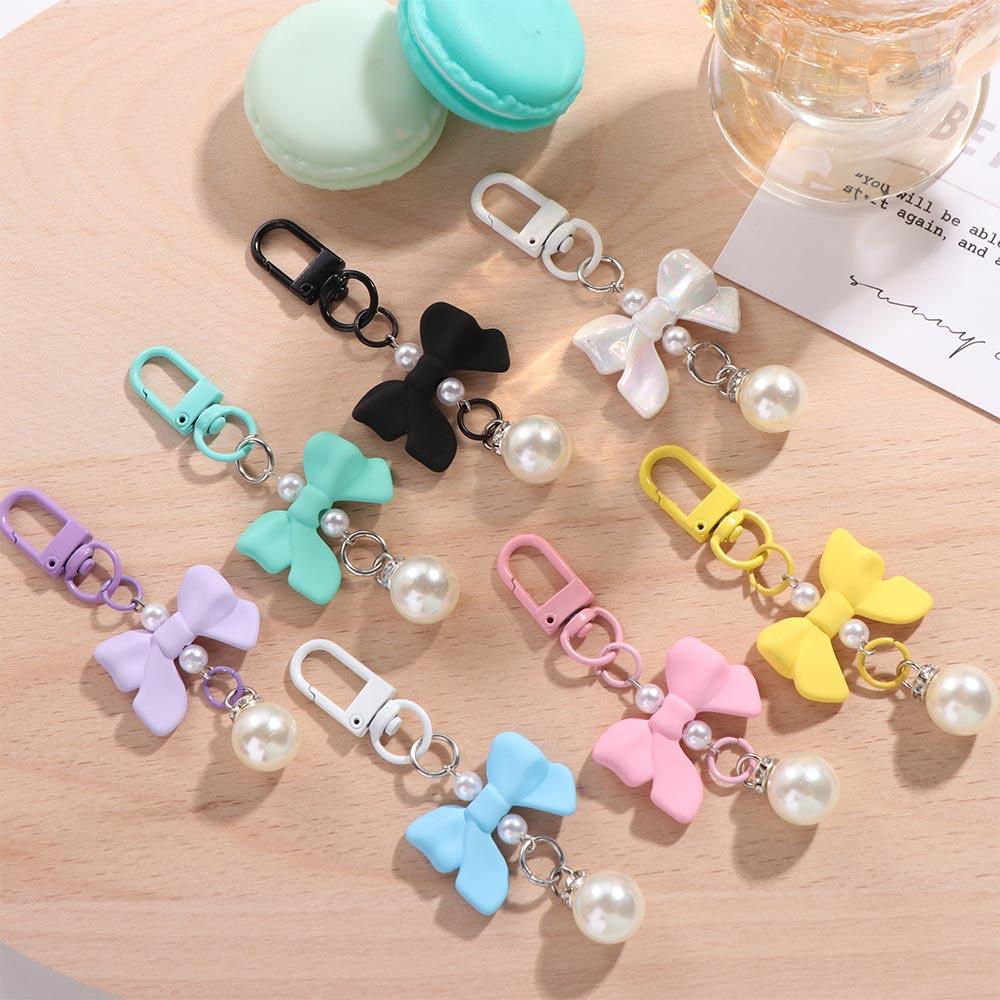 Брелок с подвеской в ​​виде банта, брелок с имитацией банта, брелок ярких цветов, кулон с бантом и узлом, подарки для девочек