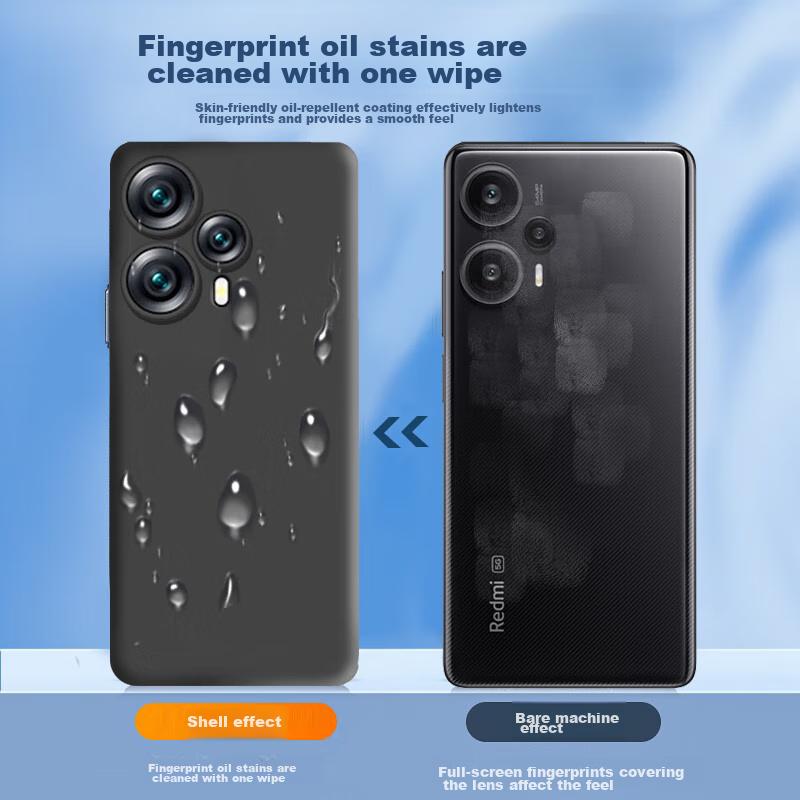 Xiaomi Redmi Note 12 Turbo Phone Case, for Redmi Note 12 Turbo, Full Lens Protection, Frosted Fingerprint-Resistant Soft, Outer Back Cover, Black