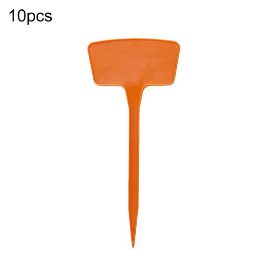 10 шт./компл. этикетки для растений, водонепроницаемые вставки, дизайн, однотонные Т-образные пластиковые бирки для растений для садоводства