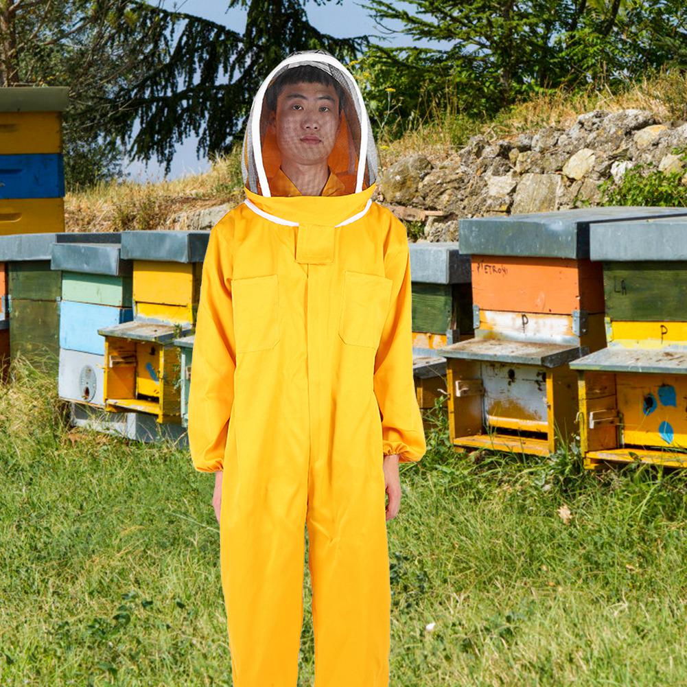 Цельный костюм пчеловода защитная одежда для пчеловодства халат принадлежности для пчеловодства(XXL )