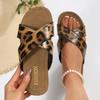 Летние женские шлепанцы с открытым носком 2025 года, леопардовый принт, уличные, повседневные, новые, больших размеров, бестселлер, легкие шлепанцы на плоской подошве, zapatos