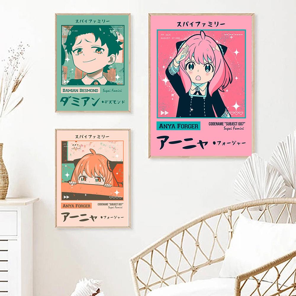 Модная визитная карточка, аниме, художественный постер, принт для девушки, общежитие, настенный холст, современный холст, картина для комнаты, домашний декор, корейский мультфильм
