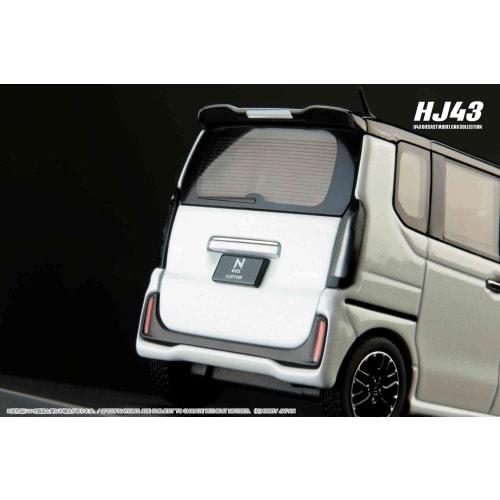 HJ43 1/43 Scale Honda N-BOX CUSTOM Platinum White Pearl & Black Finished Product