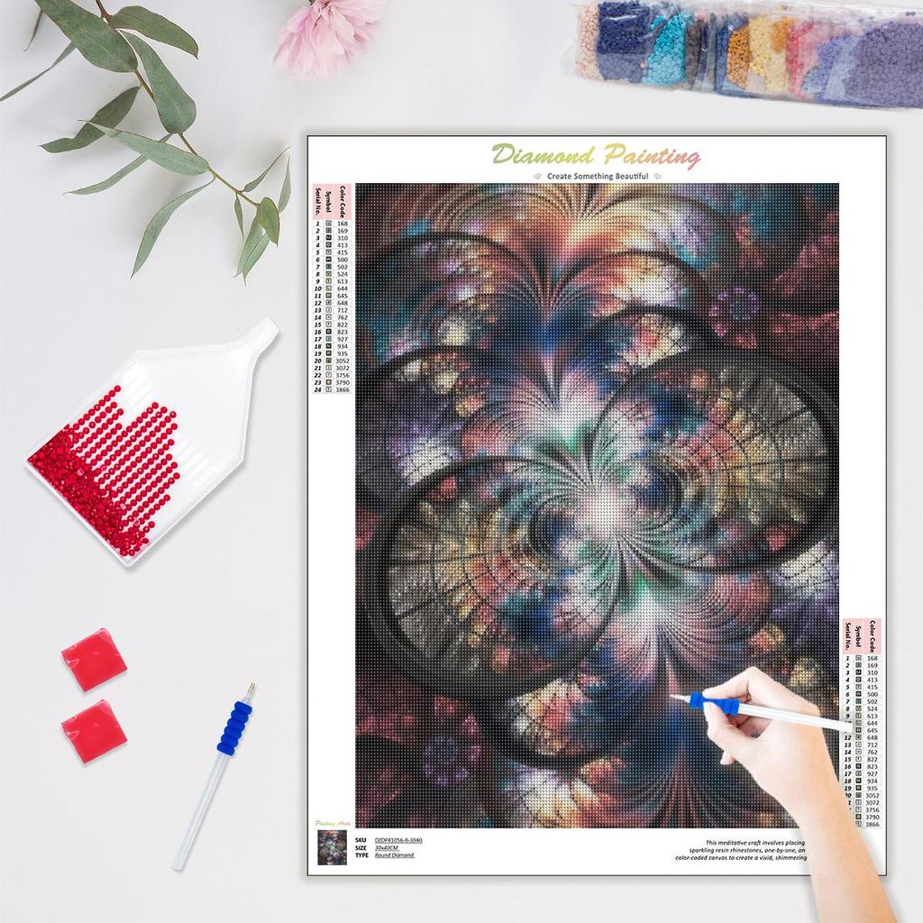 Полный круглый алмазная живопись декоративный узор 5d Diy Алмазная вышивка Мозаика Набор для вышивки крестом Домашний декор 30x40 см/12x16 дюймов
