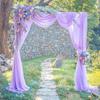 Wedding Arch Draping Fabric Sheer Arch Drapes Burgundy Chiffon Outdoor Curtain Backdrop for Wedding Ceremony Party Ceiling Decor