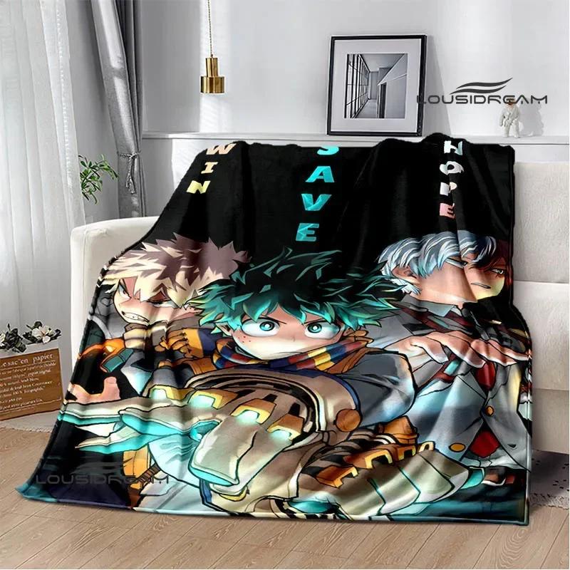 My Hero Academia Cartoon Printed Blanket Warm Flannel Blankets Soft and Comfortable Blanket Home Travel Blanket Birthday Gift