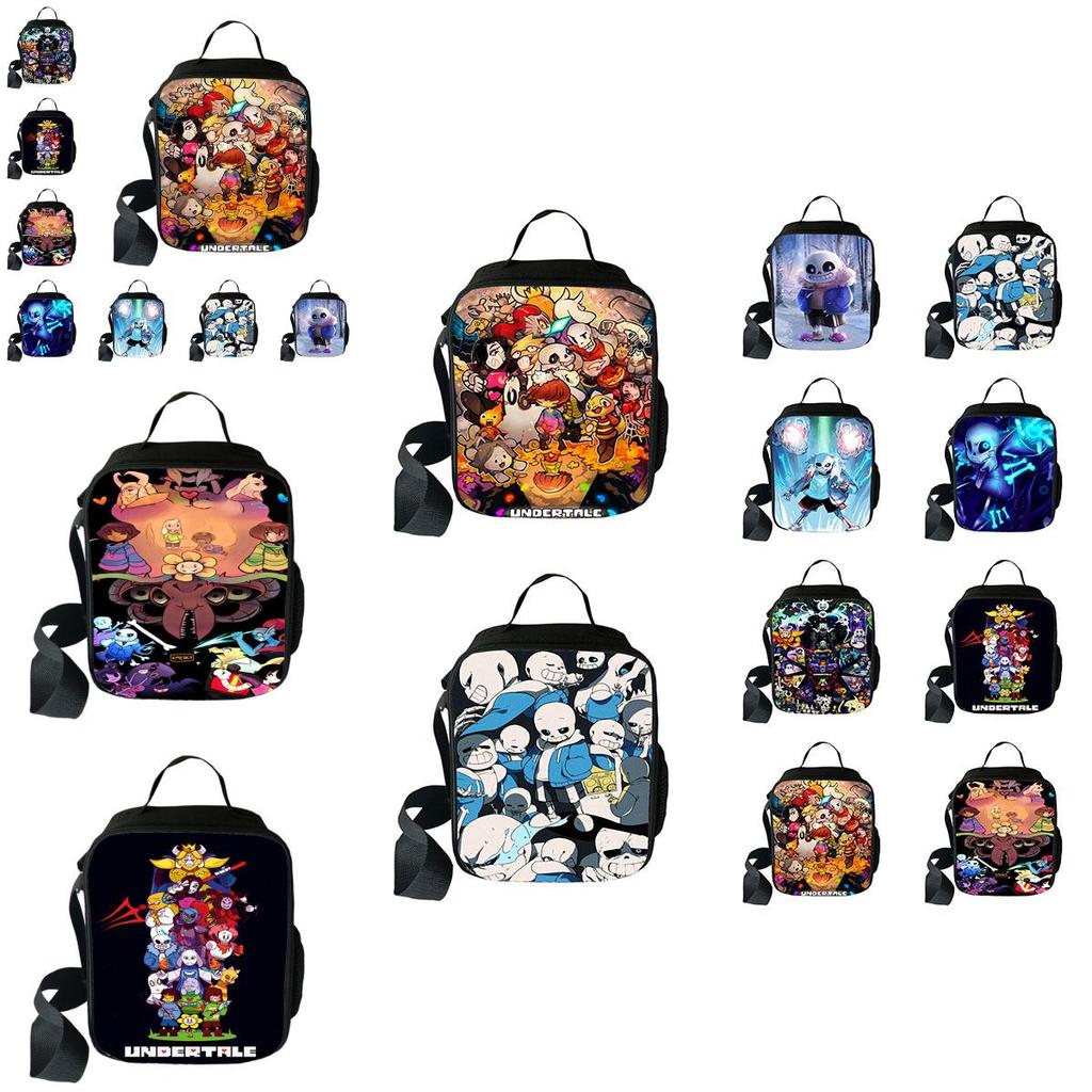 Undertale Game Insulated Lunch Bag With Large Capacity For School And Travel Use