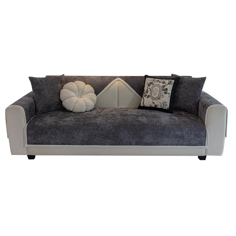 Кожаный диван, специальная подушка для дивана, универсальная нескользящая подушка на четыре сезона, простой современный однотонный чехол для дивана в скандинавском стиле, тканевый чехол