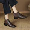Мода Новые Осенне-Зимние Женские Ботильоны из Спилка Модные Ботинки для Женщин Круглый Носок Массивный Каблук Обувь Zapatos De Mujer