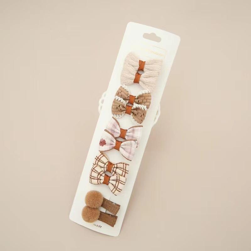 10 шт., заколки для волос с бантом для маленьких девочек, милые детские заколки в клетку в горошек с цветочным принтом, детские заколки для волос, детские заколки, аксессуары для детских волос