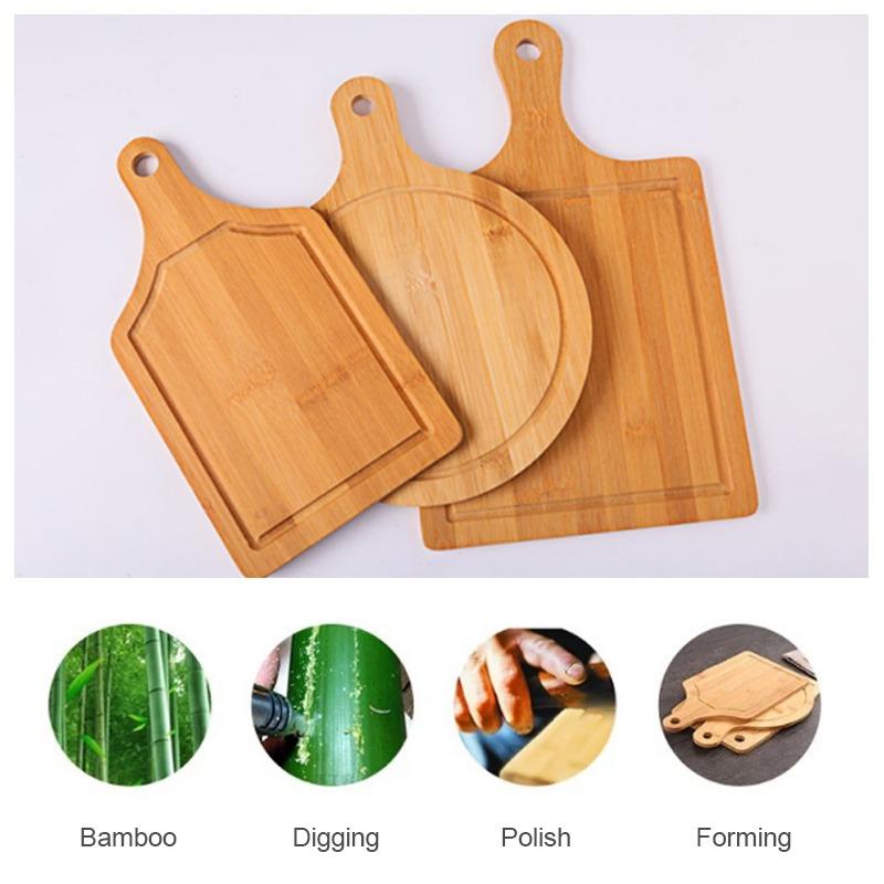 Деревянная разделочная доска, кухонная доска для выпечки из цельного дерева, бамбуковая разделочная доска, доска для резки хлеба, натуральная тарелка для обеда