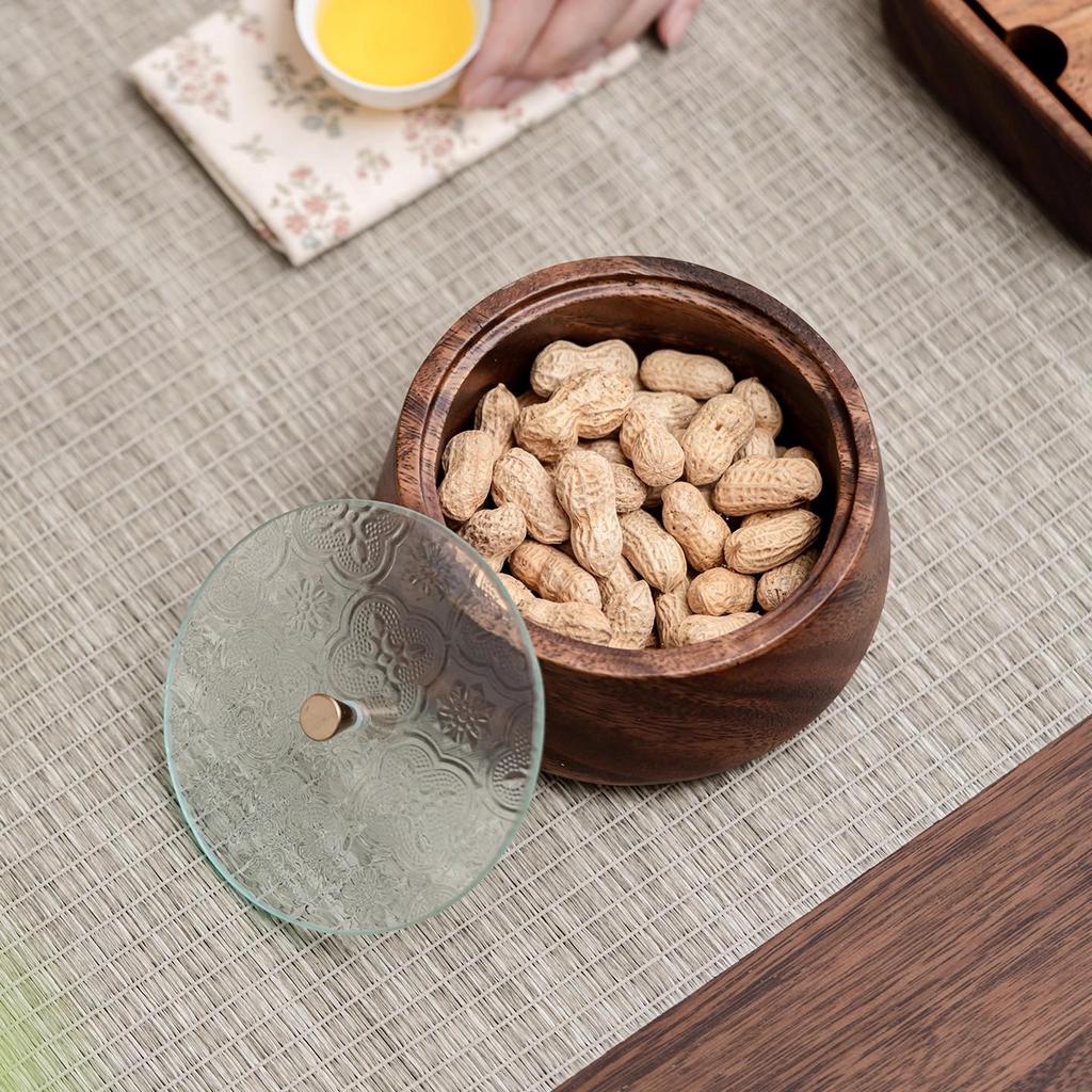 Универсальный поднос из японского ореха – Идеально подходит для подачи чая, фруктов или пиццы в отелях