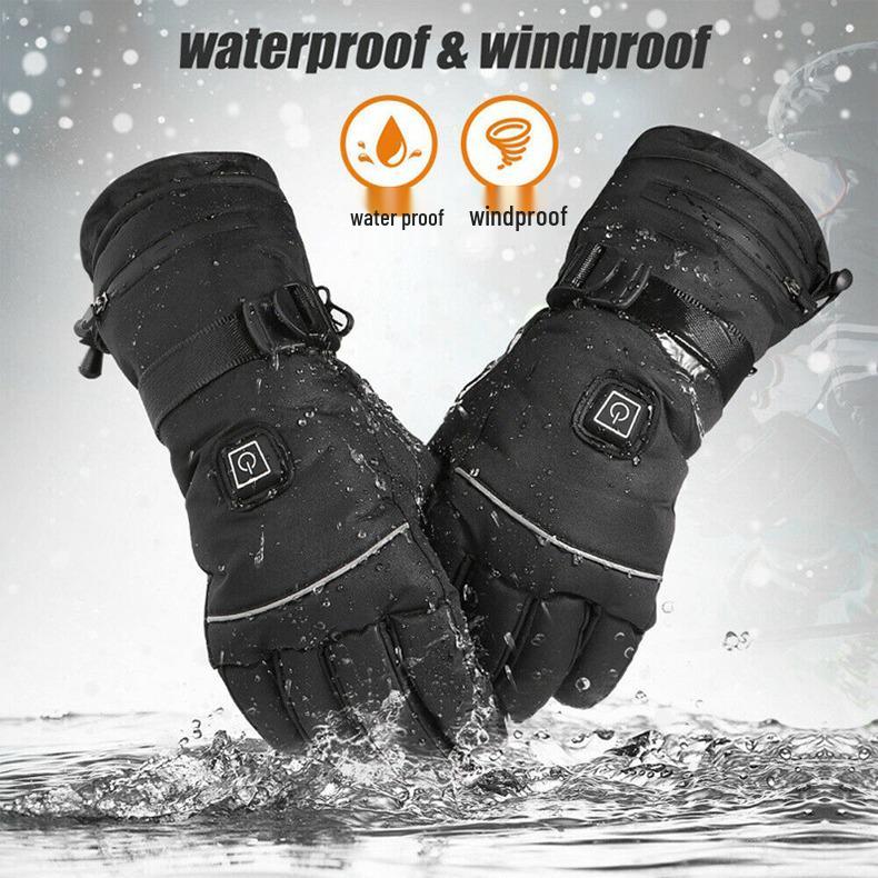 Smart Rechargeable Heated Gloves with Touchscreen & Temperature Control for Cold Weather and Motorcycle Riding