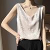 Acetic Acid Satin Vest Vest for Women In Summer New Loose and Versatile Sleeveless Suit Top