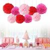 9 шт./упак. DIY Поделка Цветок из папиросной бумаги Романтические Цветочные Шары Декоративная Гирлянда Розовый Цвет Бумажные Цветочные Шары Праздник