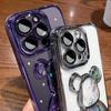 Мультяшный чехол с блестками и зыбучим песком для iPhone 17 16 15 14 Pro Max 13 12 11 X Xr Xs 7 8 Plus Прозрачный с покрытием Защитная пленка для камеры Мягкая накладка