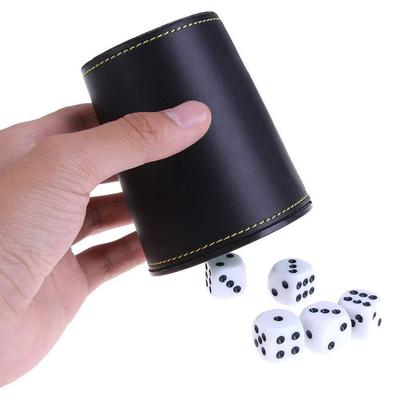 1 шт., PU кожаный стаканчик для игральных костей, зеленая фланель, внутренняя тихая чашка для шейкера игральных костей для игр Liars Dice/Farkle/Yaht-zee, 1 шт.