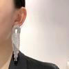 Luxurious Diamond Tassel Earrings: Shimmering, High-End Fashion for Exquisite European & American Style Party Wear.