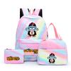 3Pcs/set Dragon Ball Colorful Backpack with Lunch Bag for Women Student Teenagers Rucksack Casual School Bags Sets