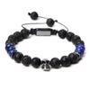 JYL TS Bracelet Men's Skull  Braided Minimalist Attracts Courage & Positive Vibe