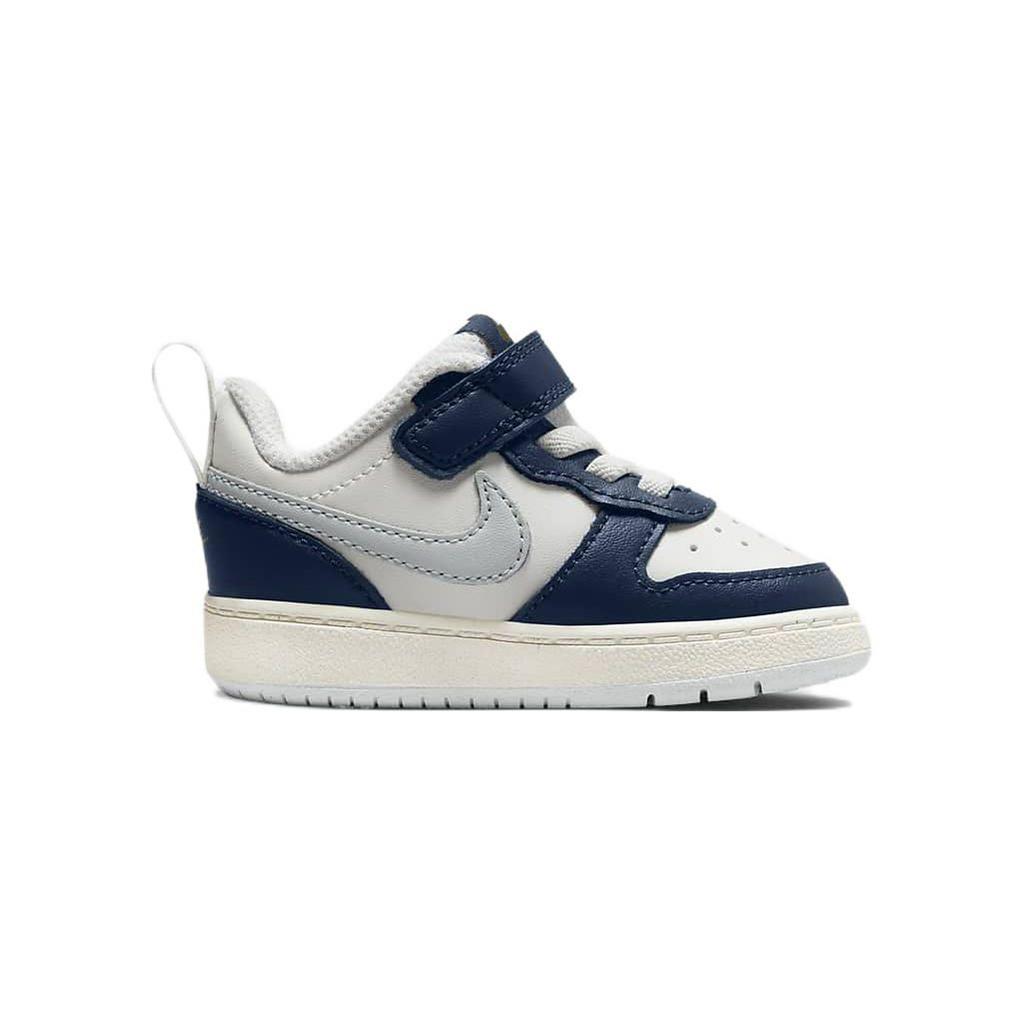 Nike Кроссовки Court Borough Low 2 Удобные Прочные Низкие Обувь для ходьбы Детские кроссовки Белый Синий BQ5453-121