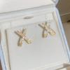 High-end Cross-earing Earrings for Women In Summer Niche X-shaped Earrings Design Simple Temperament Earrings