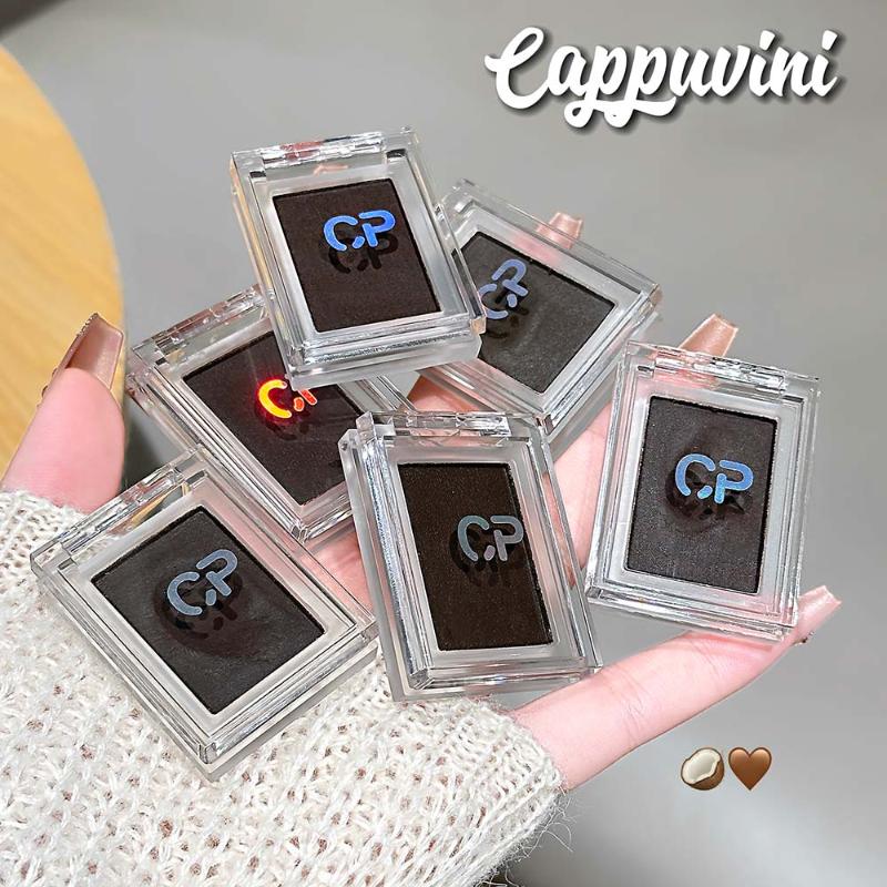 Cappuvini Темно-коричневые Монохромные Кремовые Тени для век Растертые Натуральные Стойкие к смазыванию Несушащие Матовые Тени для век Водонепроницаемая Подводка для глаз