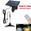 Solar Chandelier Outdoor, Waterproof LED Lamp Double-head Pendant Light Decorations with Remote Control for Indoor Shed Barn Roo