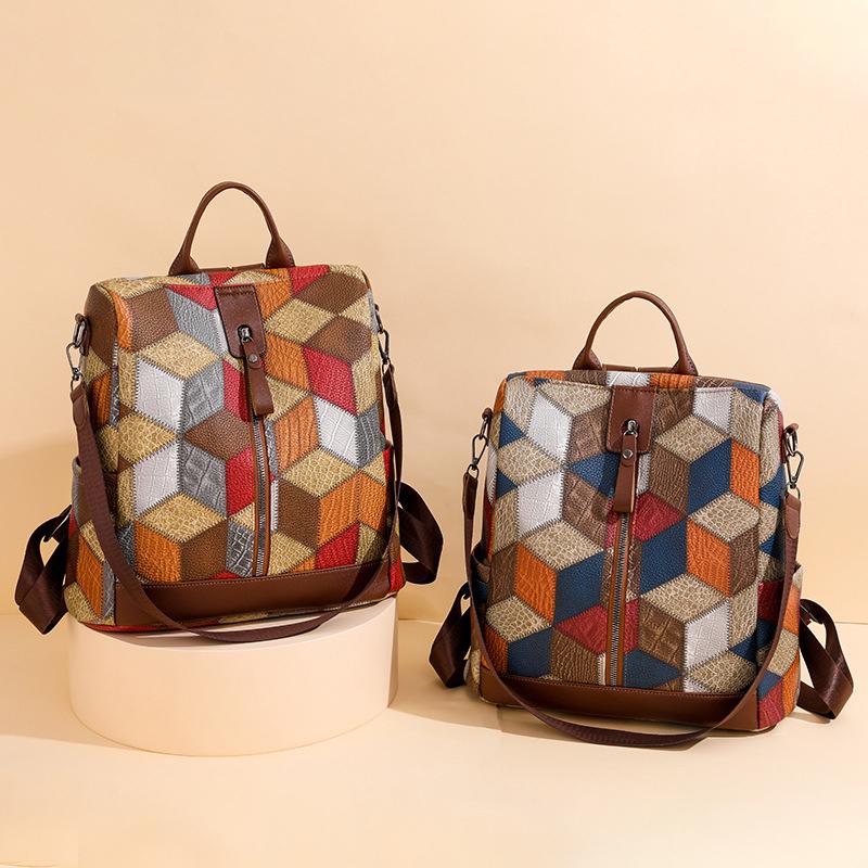 Yogodlns Противоугонный водонепроницаемый женский рюкзак из искусственной кожи, женская дорожная сумка, повседневная школьная сумка для девочек-подростков, сумка для книг с несколькими карманами